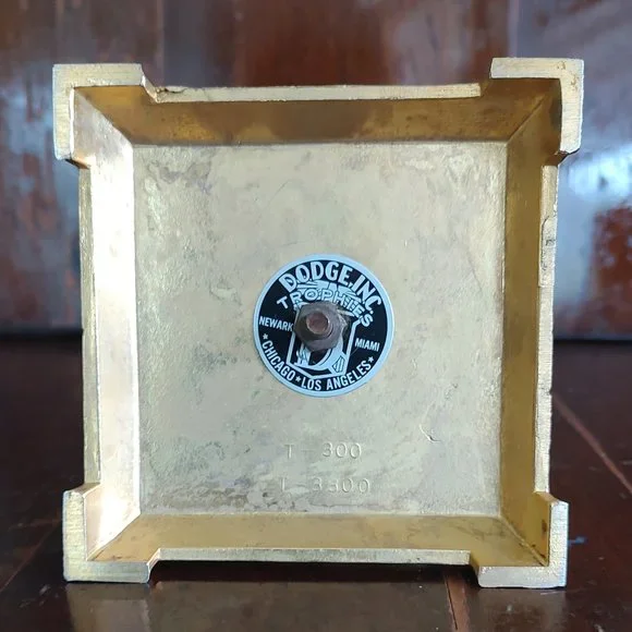 Vintage Trophy Horse on Gold & Ivory Base Sullivan Saddle Club 1960 Dodge Trophy